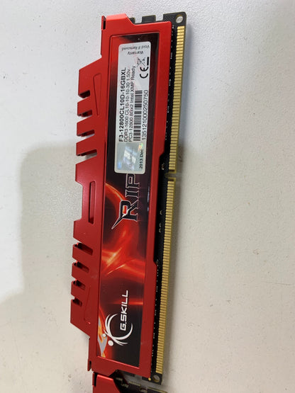 16GB G.Skill F3-12800CL10D-16GBXL1600MHz RipjawsX Series for Intel/AMD Dual kit