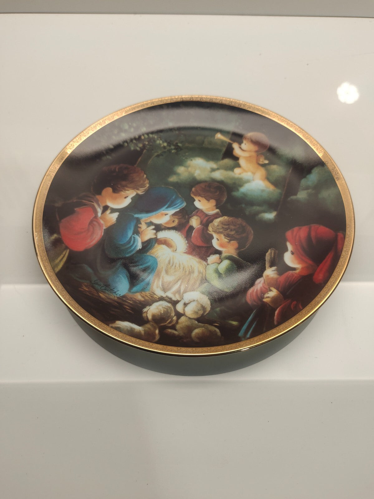Precious Moments "Come Let Us Adore Him" by Sam Butcher 7-9/16" Plate #2897JJ