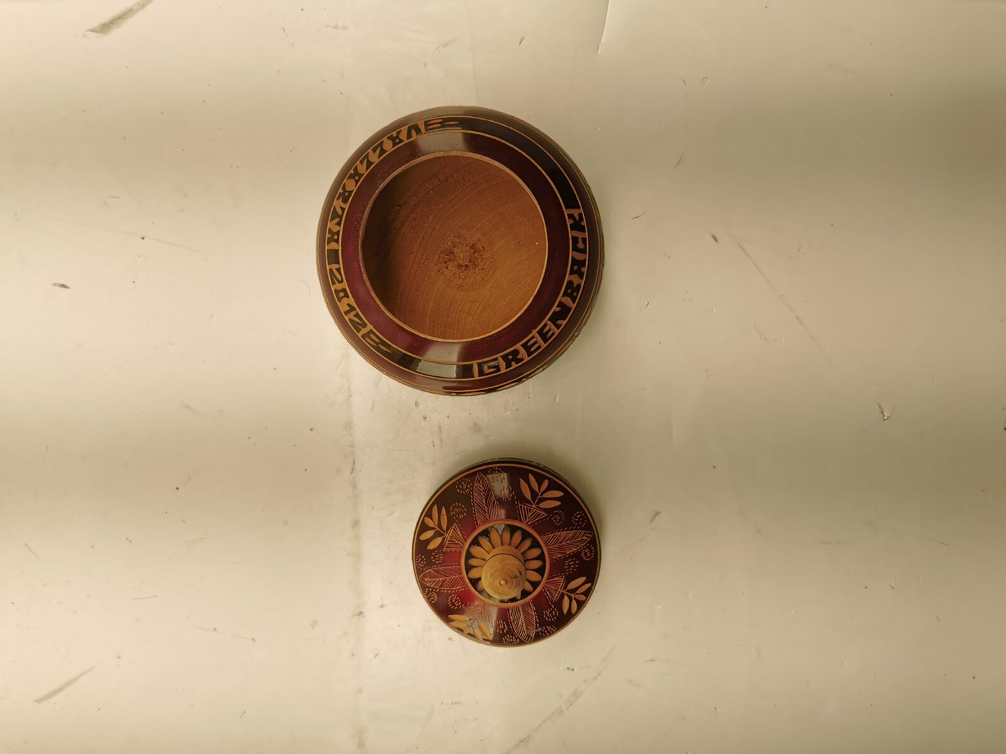 Elegant Vintage Floral Hand Carved Wooden Box With Lid/ Trinket Box