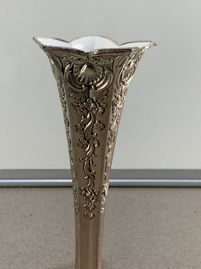 Vintage Condisco E.P Antimony Silver Plated Ornate Bud Vase