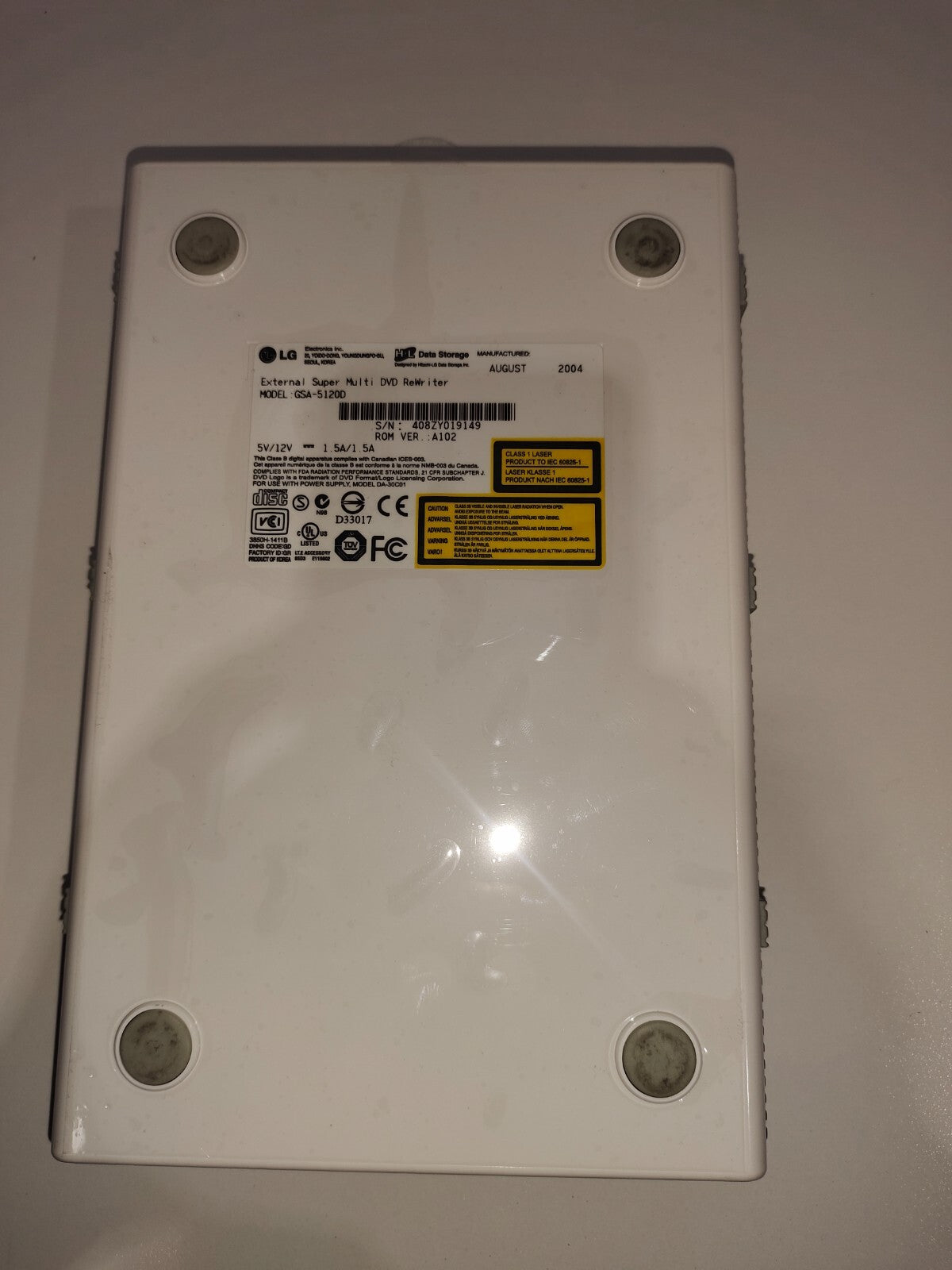 LG External USB2.0 (DVD/CD )Writer GSA-5120D