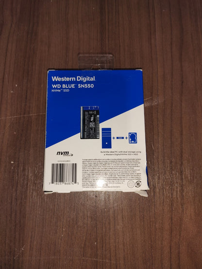 WESTERN DIGITAL WD BLUE 250GB SN550 M.2 NVMe SSD (WDS100T2B0C)