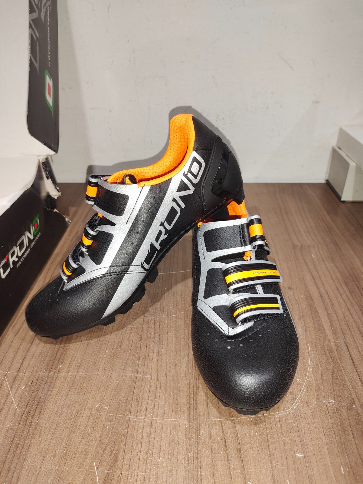 Crono CX-4-17 MTB NYLON Black Orange Shoes - Size - 43 (EUR)