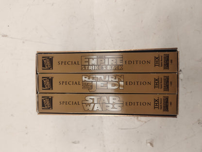 Star Wars Trilogy VHS 1997 Special Limited Edition Movie Gold Box