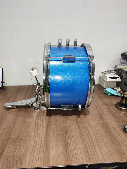 Mendini by Cecilio 16 x 11" Bass Kick Drum - Blue #R1832