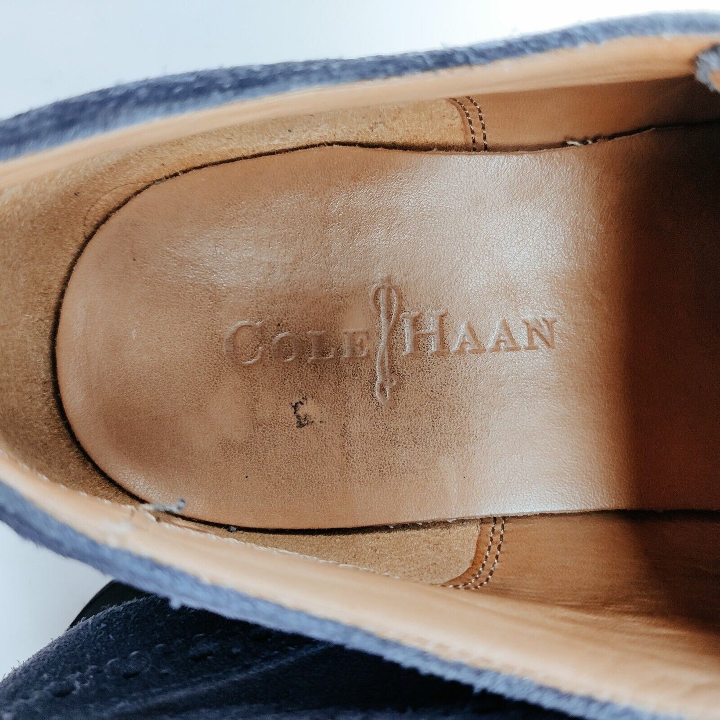 Cole Haan Blue Suede Derby Shoes Men's Size 10.5M