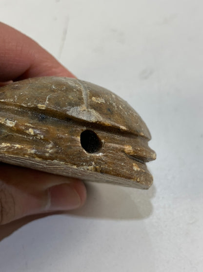 Antique Egyptian Carved Stone Scarab ~ Ancient Egypt Lucky Charm Beetle