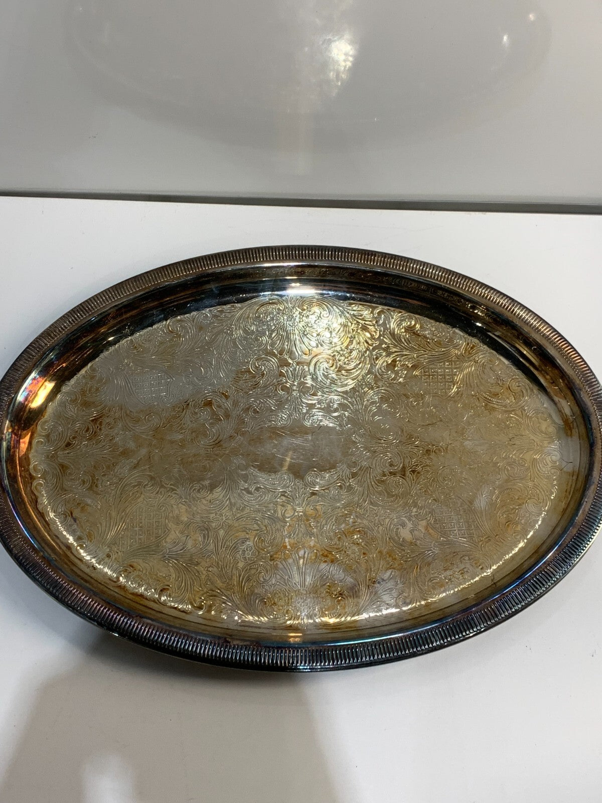 Vintage King's Plate EP Brass Tray