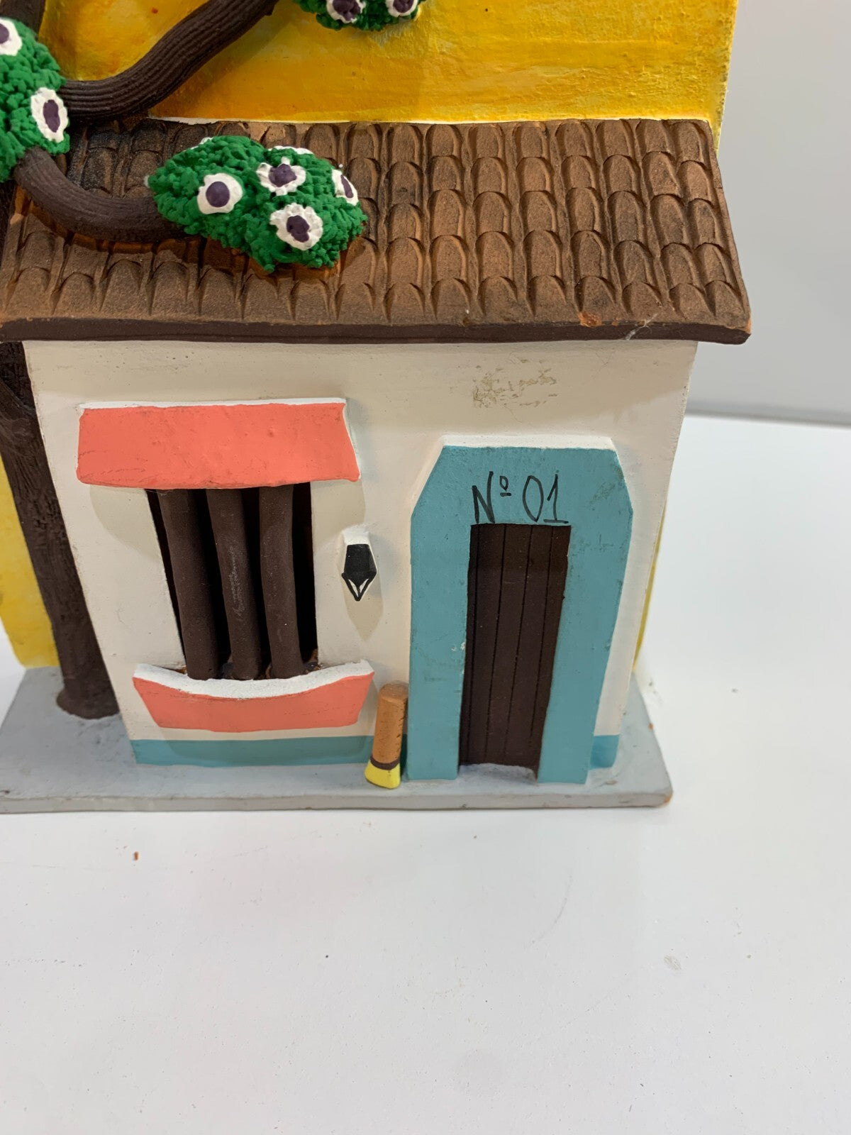 Venezuela Folk Art Hand Crafted Miniature House with Tree for wall