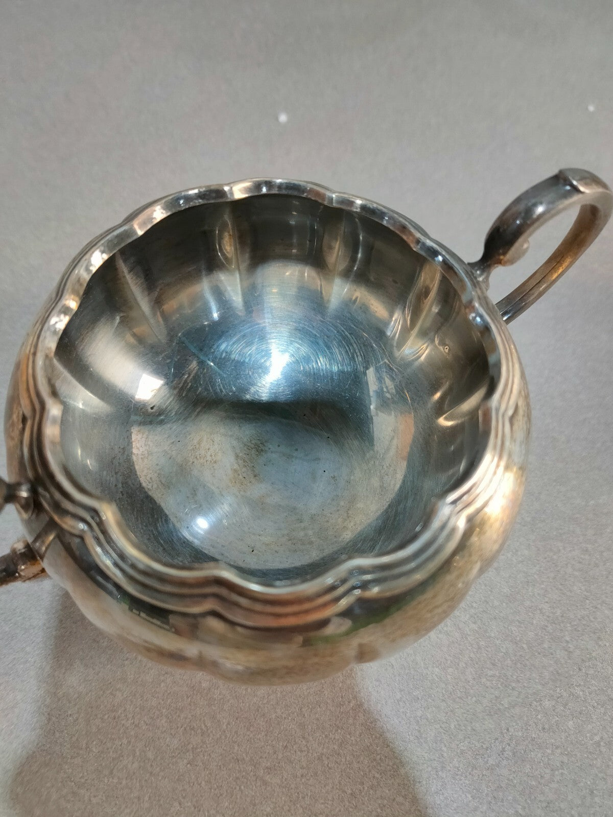Vintage Art Deco Four Piece Primrose Plate B.M.Spouts Tea Service/E.P. Copper/