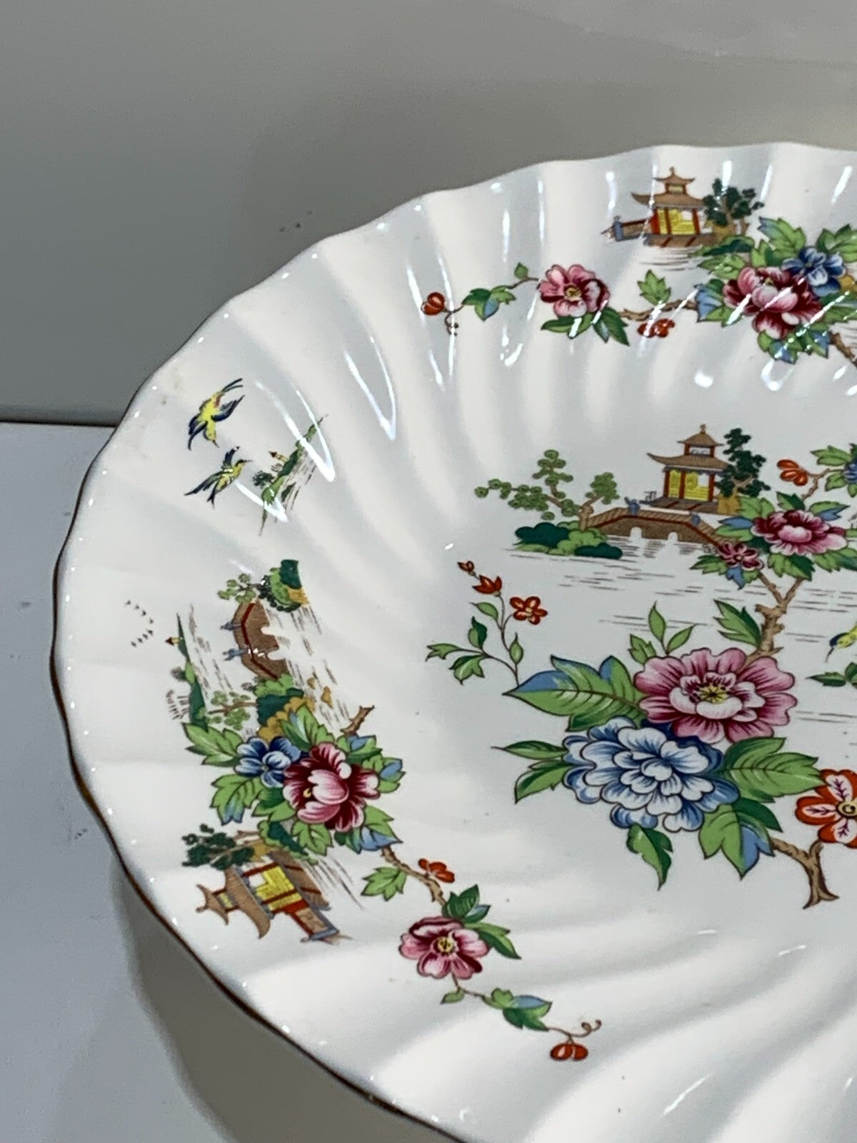 Crown Staffordshire Cake Stand Pagoda Pattern