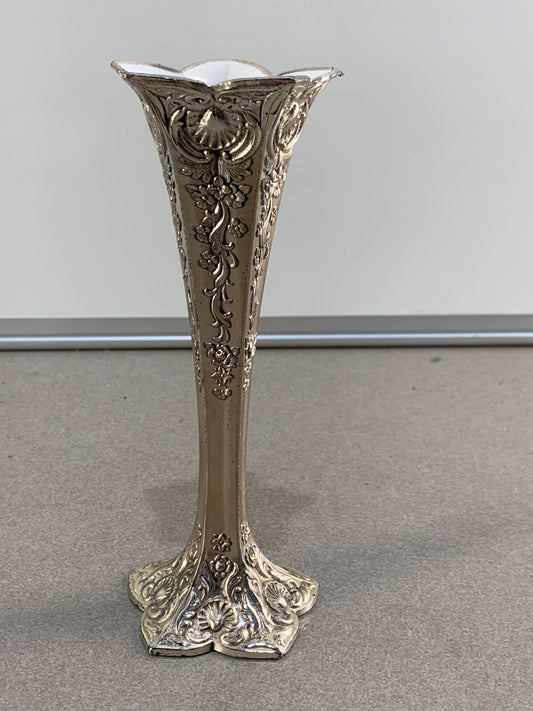Vintage Condisco E.P Antimony Silver Plated Ornate Bud Vase