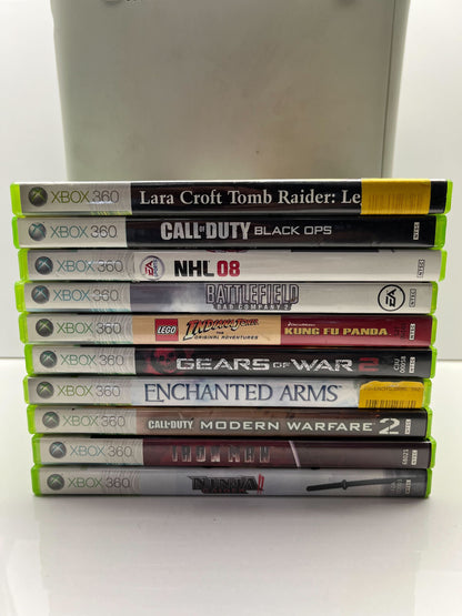 Xbox 360 Pro 60GB White Console + 10 Games