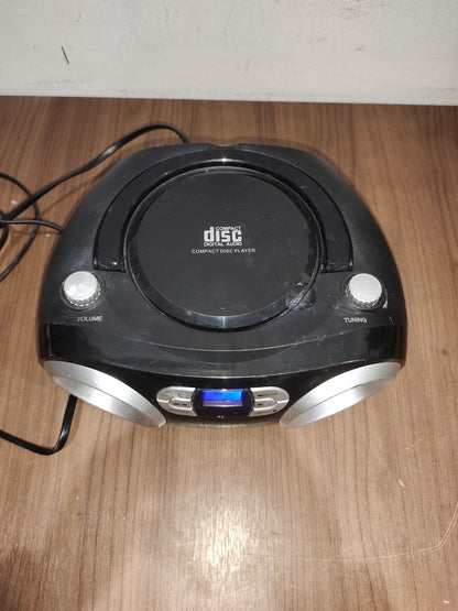Megatek CB-M25BT Portable CD Player Boombox with FM Stereo Radio, Bluetooth