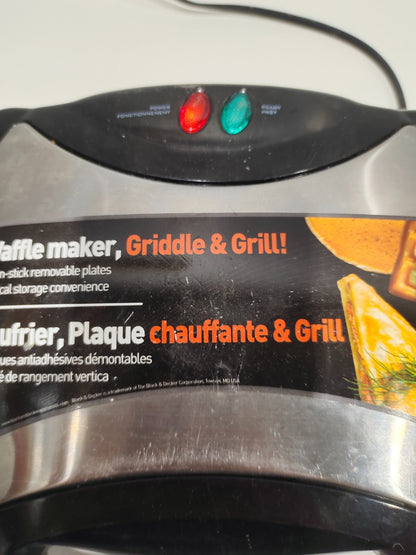 Black and Decker Electric Waffle Maker Grill Griddle