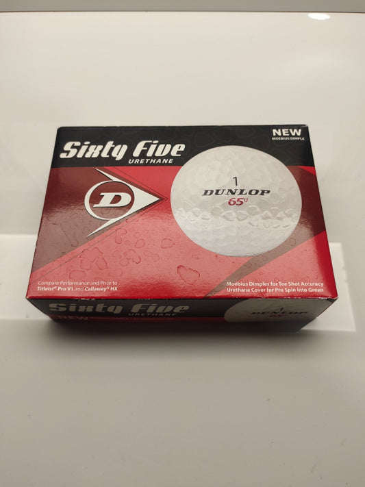 11 Dunlop 65u Sixty Five Urethane Moebius Dimple White Golf Balls USGA 2002 NOS