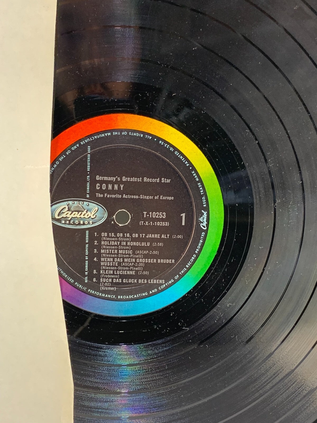 Conny Froboess LP Germany's Greatest Record Star RARE Ip capitol T10253!!