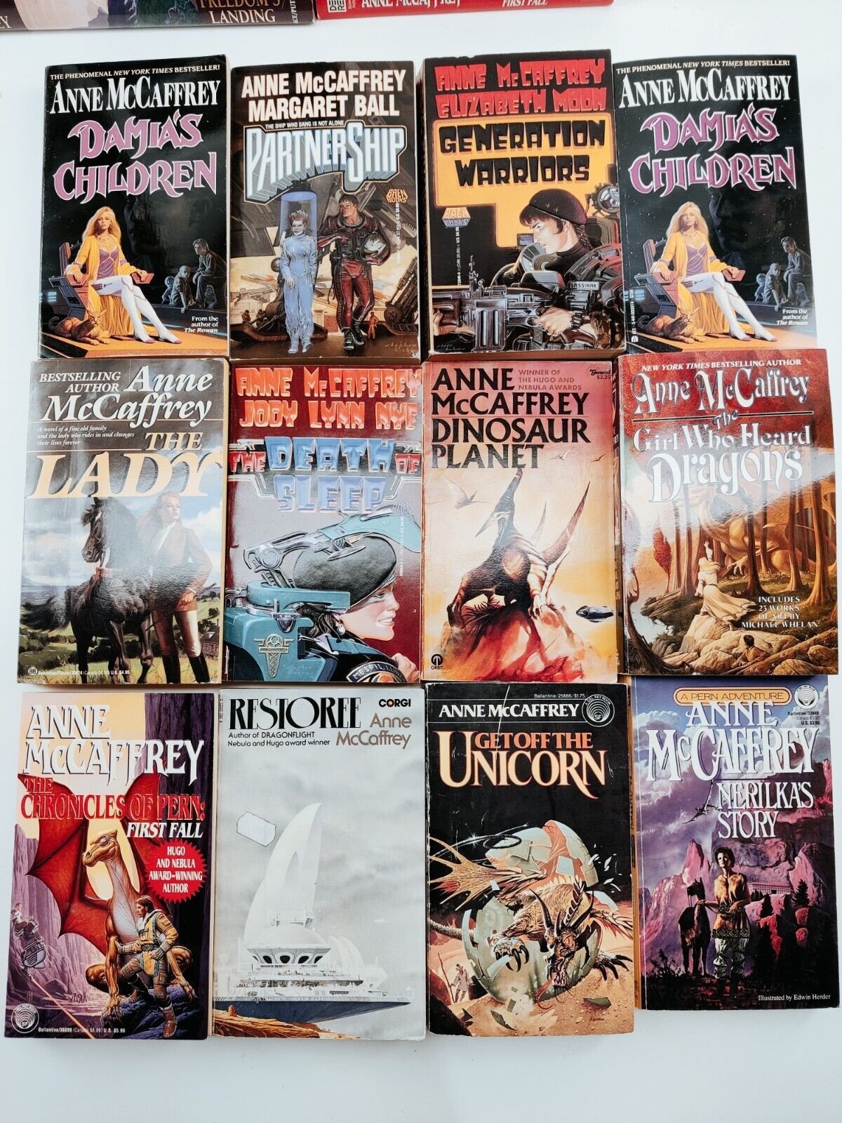 Anne McCaffrey Lot of 35 HC/PB Books Vintage 1980s-1990s