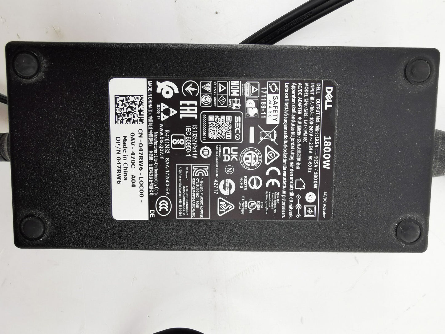 DELL OEM 180W AC Adapter