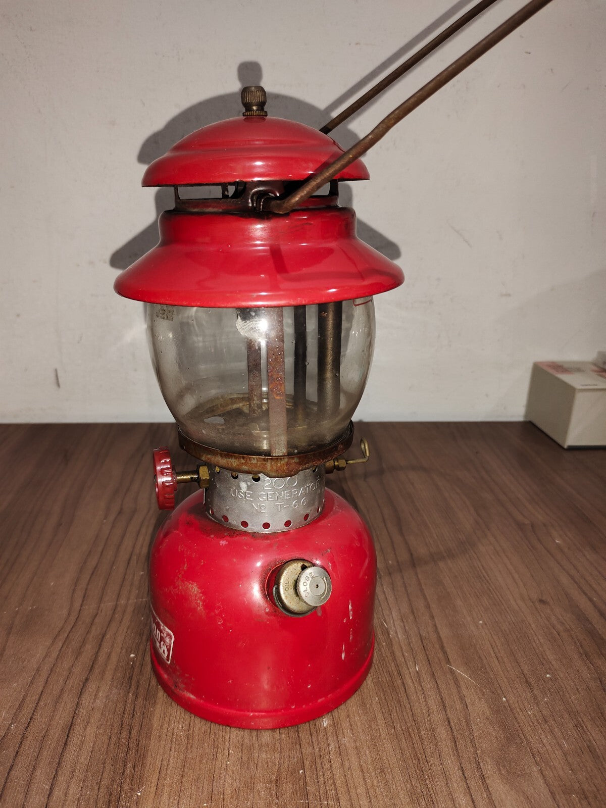 Vintage 1966 Coleman Red Model - 200 - T66 Coleman Lantern Camping