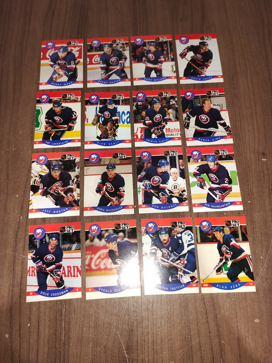 Rare Collectible NHL - New York Islanders Cards PRO-SET - Set of 16 Cards