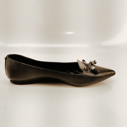 Michael Kors Black Pointed Ballet Flat with Bow Women's Size 8.5M