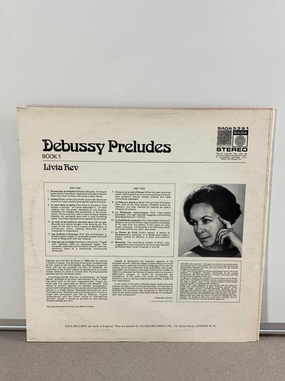 Debussy Préludes Book 1 LP Livia Rev Saga 5391 1975 Classical Vinyl