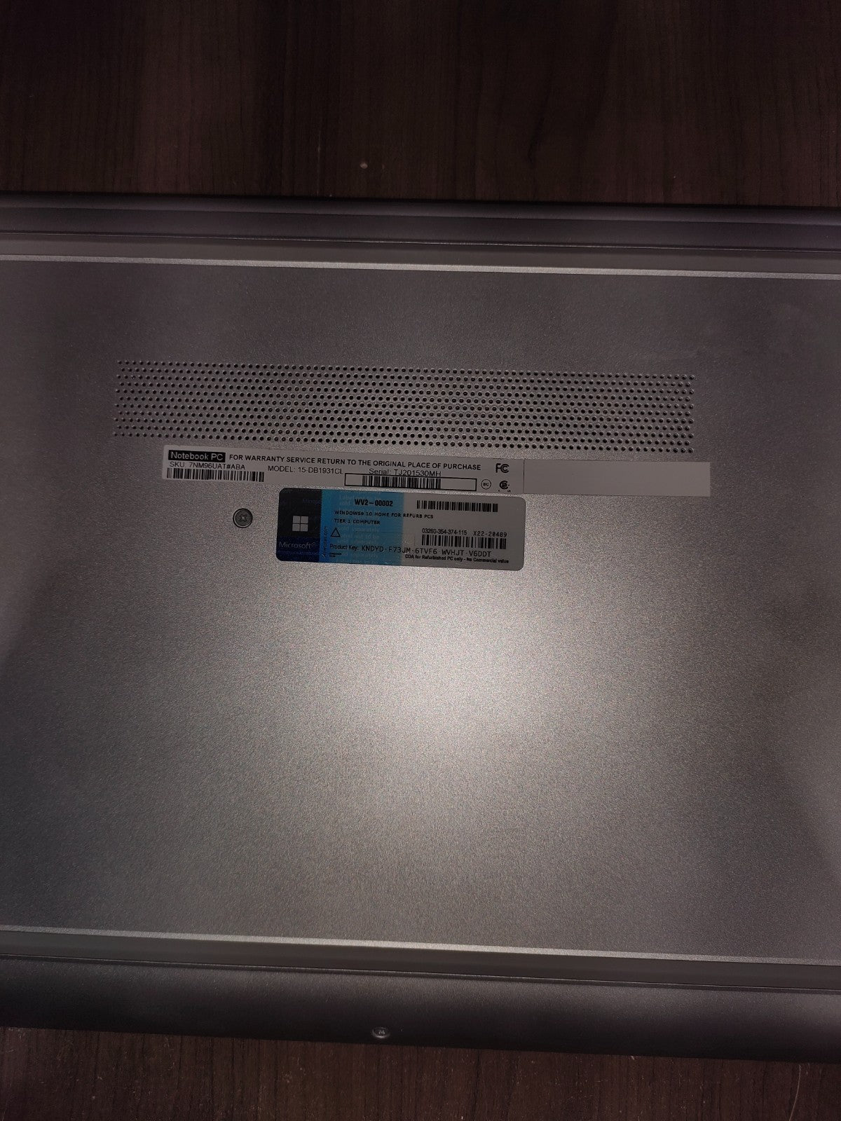 HP 15-DB1931CL 15.6" - 128GB SSD, AMD Ryzen 3 3200U, 2.60GHz, 4GB RAM - Laptop