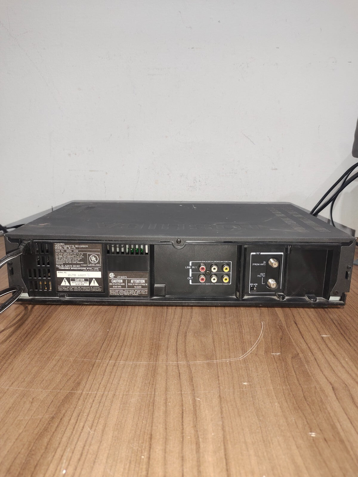 Toshiba M770 Cinema Series 4 Head VHS Player/ Recorder
