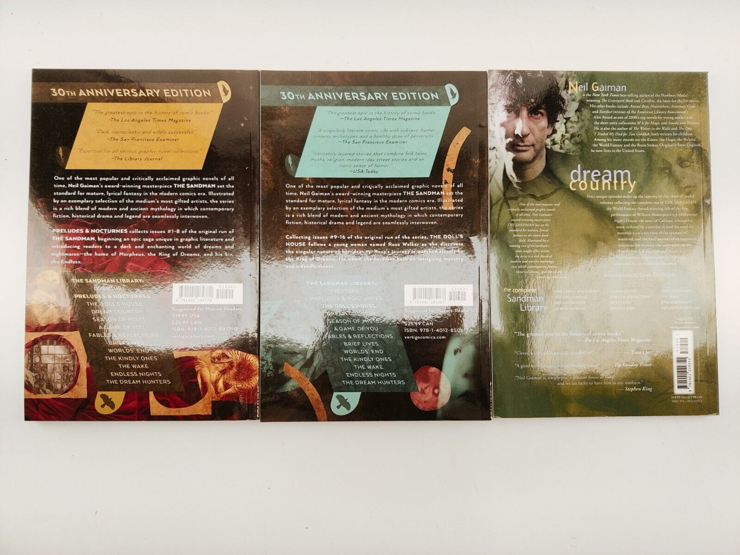 The Sandman Volumes 1-3 Neil Gaiman 30th Anniversary Edition