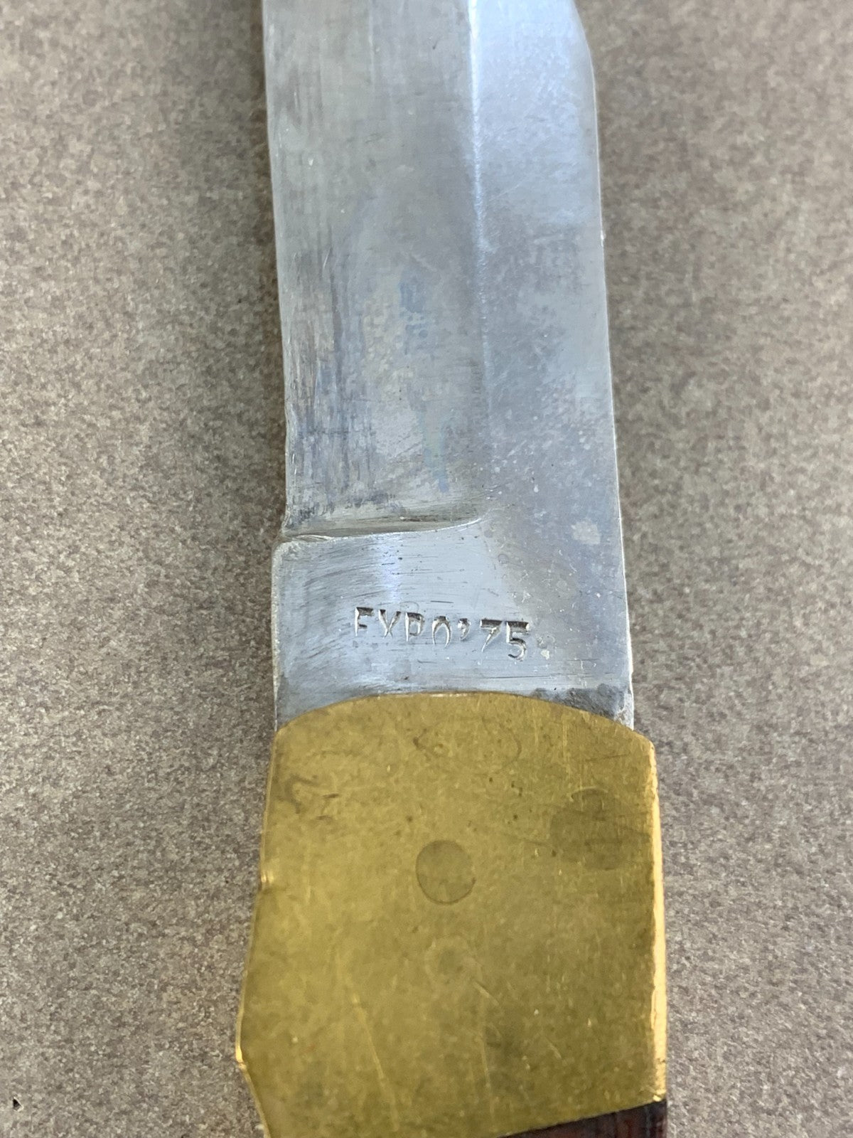 Vintage Antique Stainless Brass Single Blade Folding Pocket Knife