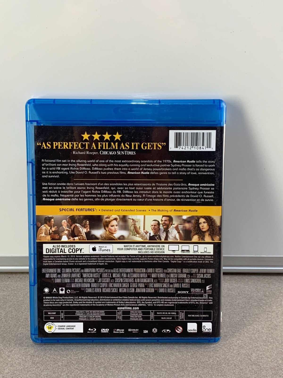 American Hustle (Blu-ray/DVD, 2014, 2-Disc Set, Canadian)