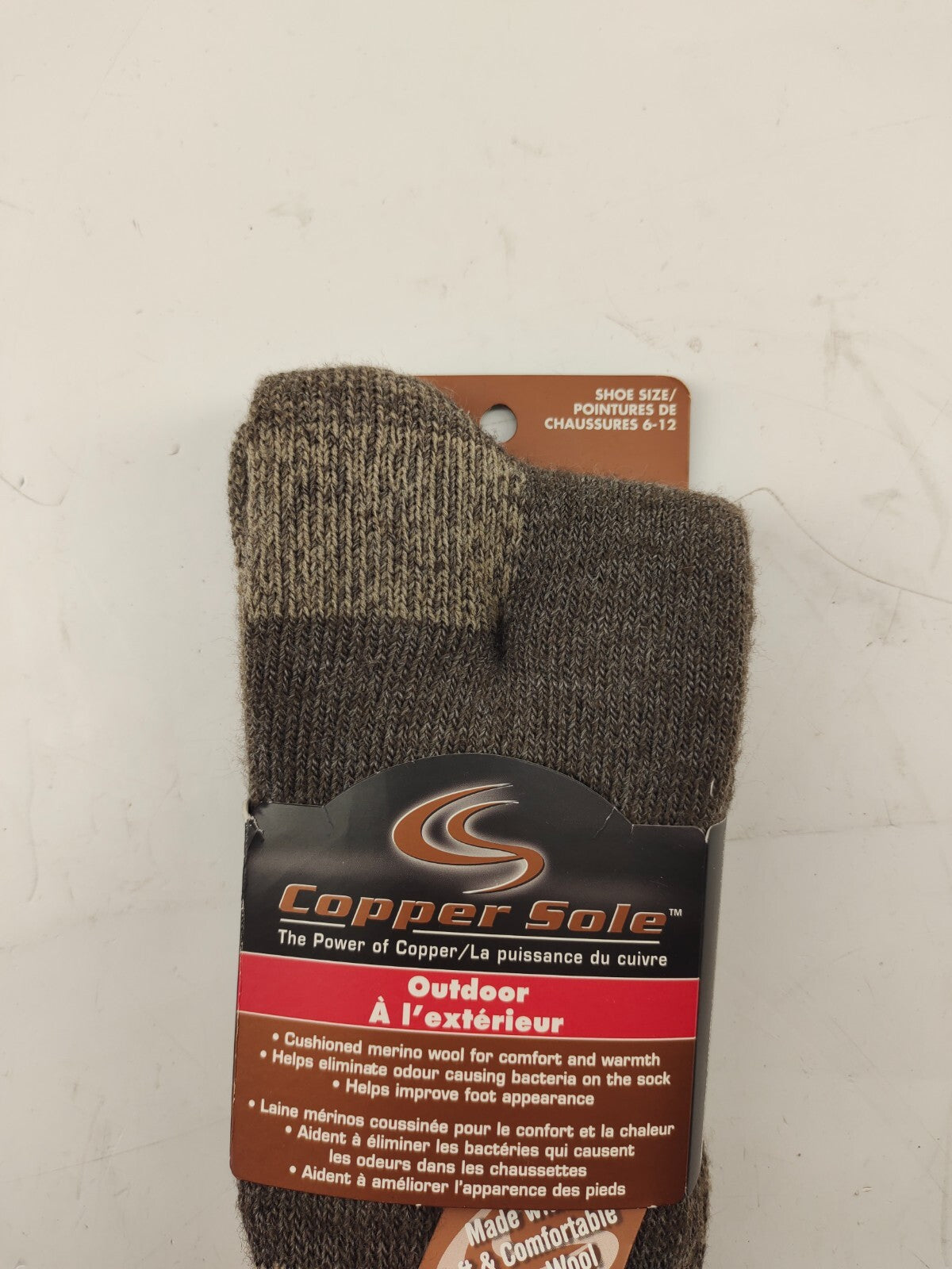 Copper Sole Men’s Socks Dress/Casual Large 8.5-12  New With Tags