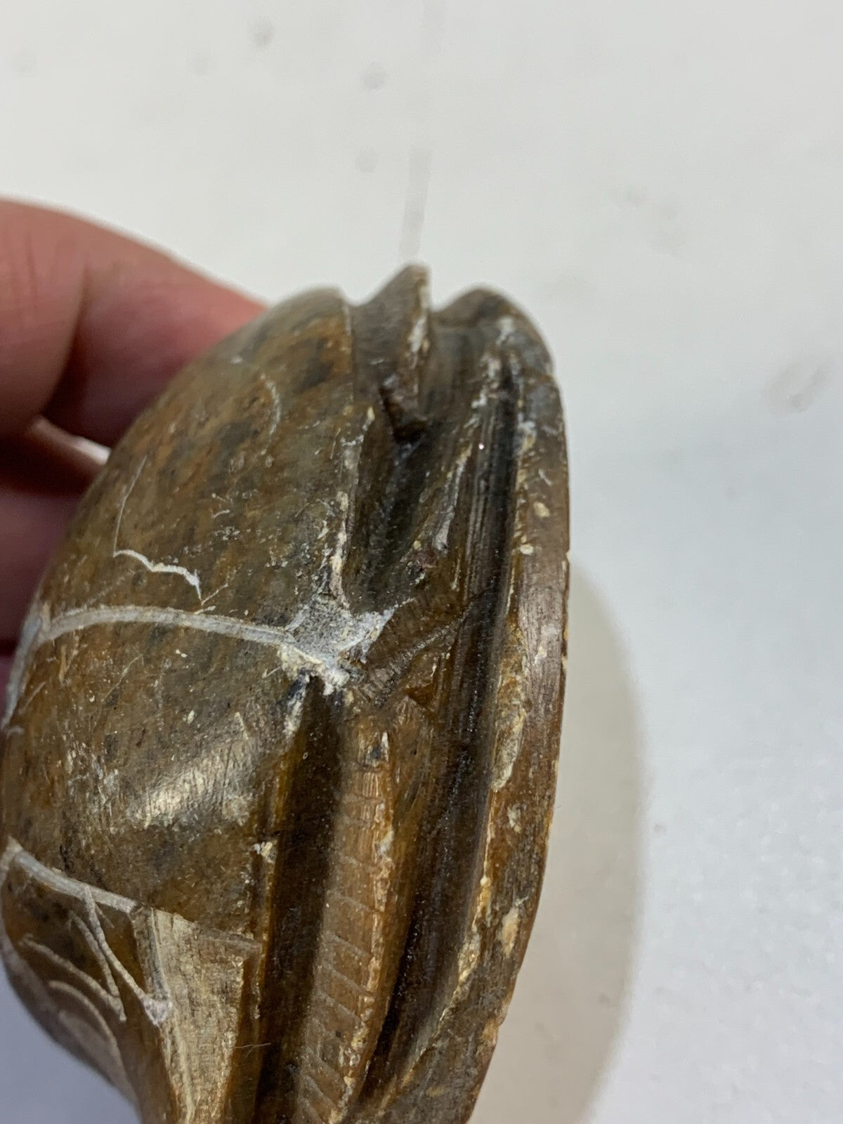 Antique Egyptian Carved Stone Scarab ~ Ancient Egypt Lucky Charm Beetle