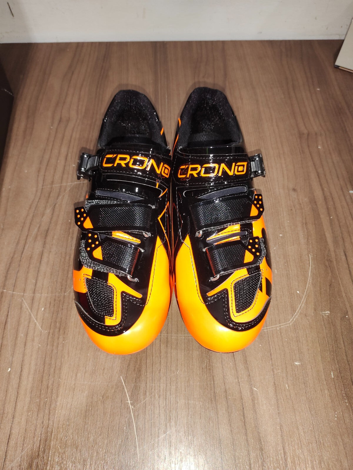 Crono CX-3 17 Mountain Bike Gravel BMX Shoes - Black Orange - Size - 41 (EUR)