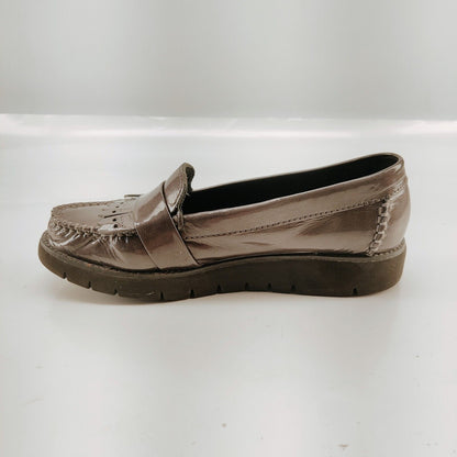 Geox Gray Patent Loafers Women's EU 37 (US 6.5)