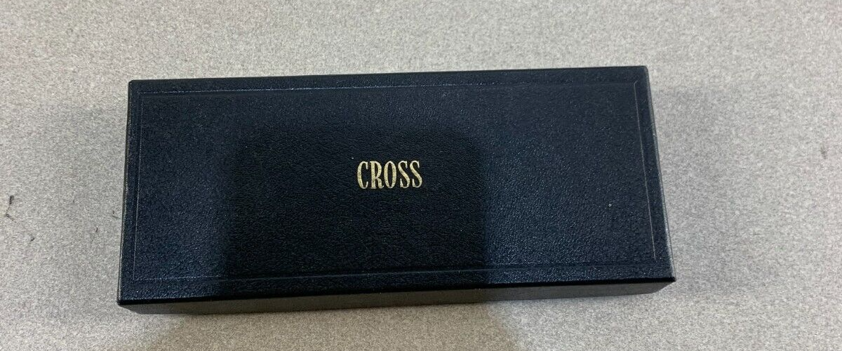 CROSS BALL PEN AND PENCIL SET - CLASSIC BLACK - GOLD TRIM