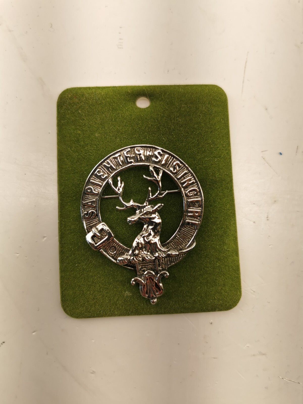 Vintage MacLeod Scottish Clan Crest 2 1/4" Badge New on Card