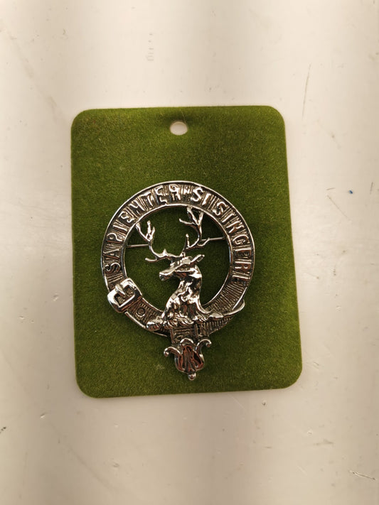 Vintage MacLeod Scottish Clan Crest 2 1/4" Badge New on Card