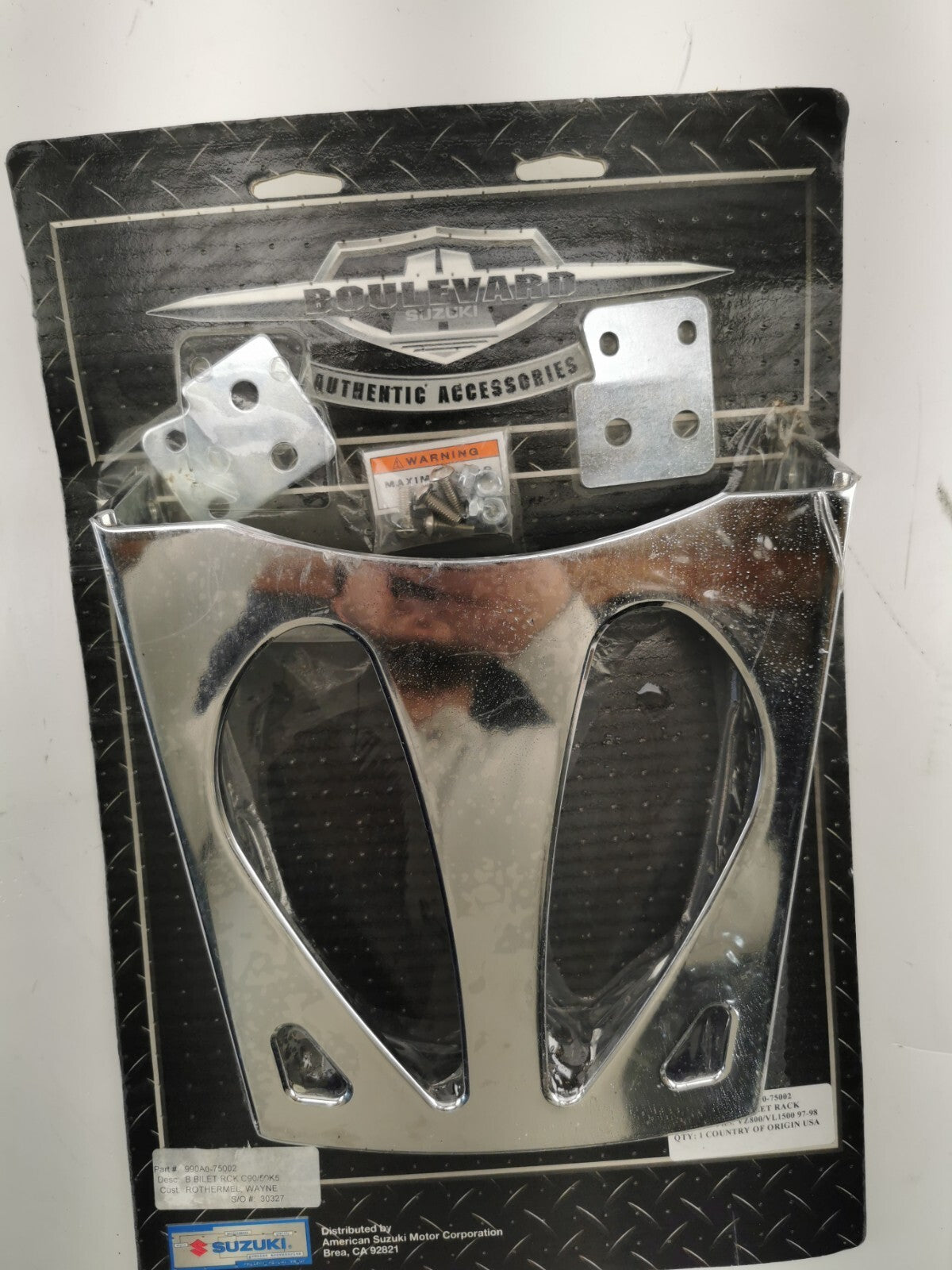 Boulevard Suzuki authentic accessories BILLET RACK 990A0-75002