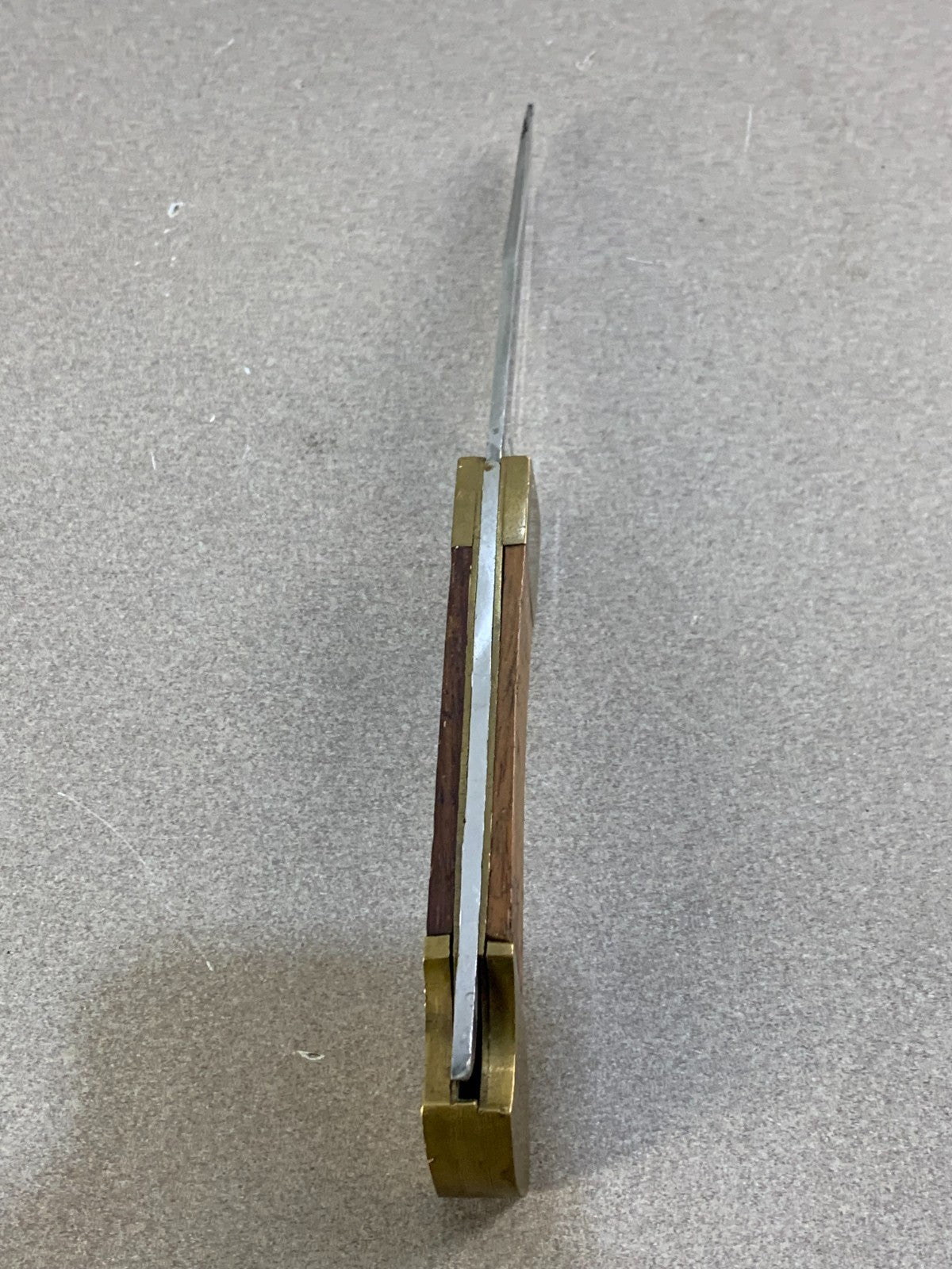 Vintage Antique Stainless Brass Single Blade Folding Pocket Knife