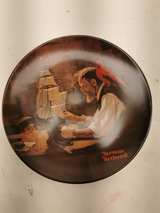 Vtg Norman Rockwell Collector Plate  Entitled "The Ship Builder" Porcelain