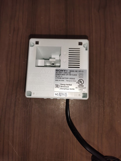 Sony ICF-C1 Desktop Alarm Clock AM FM Radio Automatic Set UP
