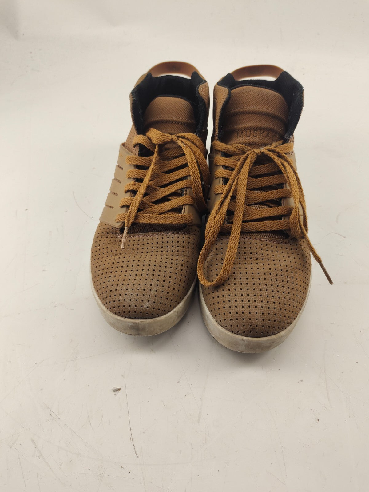 RARE SUPRA Muska 003 Yellow Gold Men’s Size 8 High Top Shoes SECRET POCKET