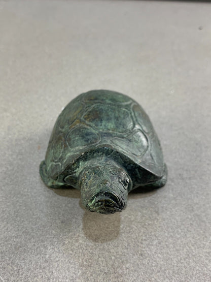 Vintage Hand carved Bronze Turtle Sculpture
