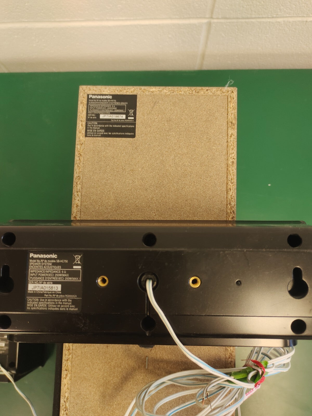 Panasonic SB-HS750, SB-HW750, SB-HC750, SB-HS750 5 Speakers and one Subwoofer