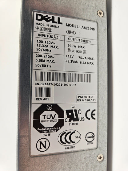 Dell PowerEdge 930W Power Supply Model AA23290