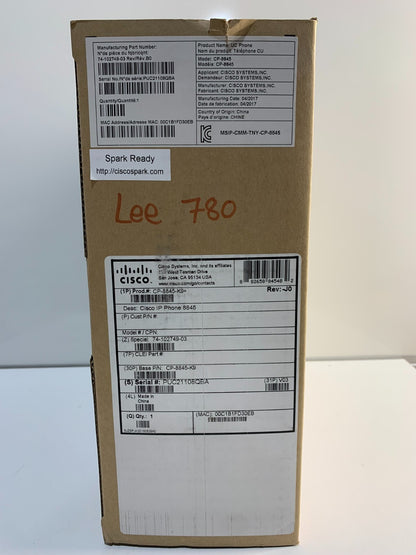 Cisco CP-8845-3PCC-K9, 5 line, Multi-Platform IP Video Phone