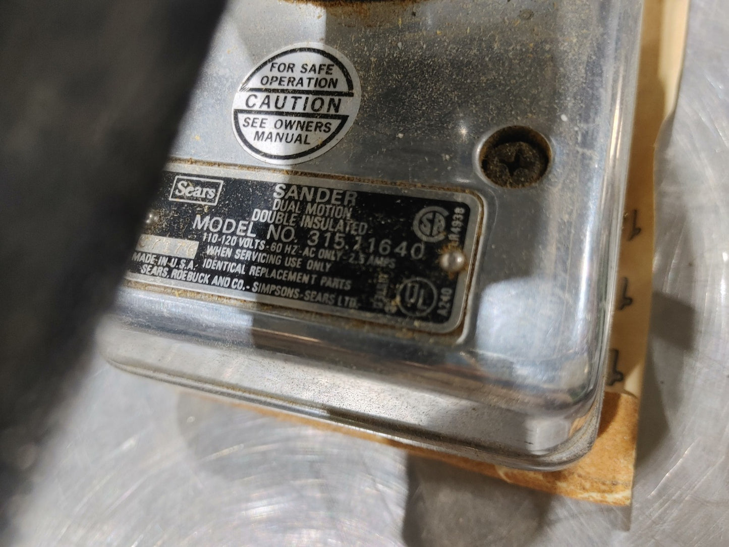 Craftsman Dual Motion Sander with Cord Black/Silver - Fair MADE IN USA