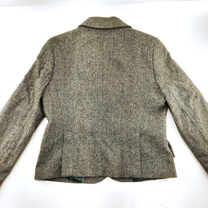 Jacob Y2K Blue Tweed Blazer Paisley Design